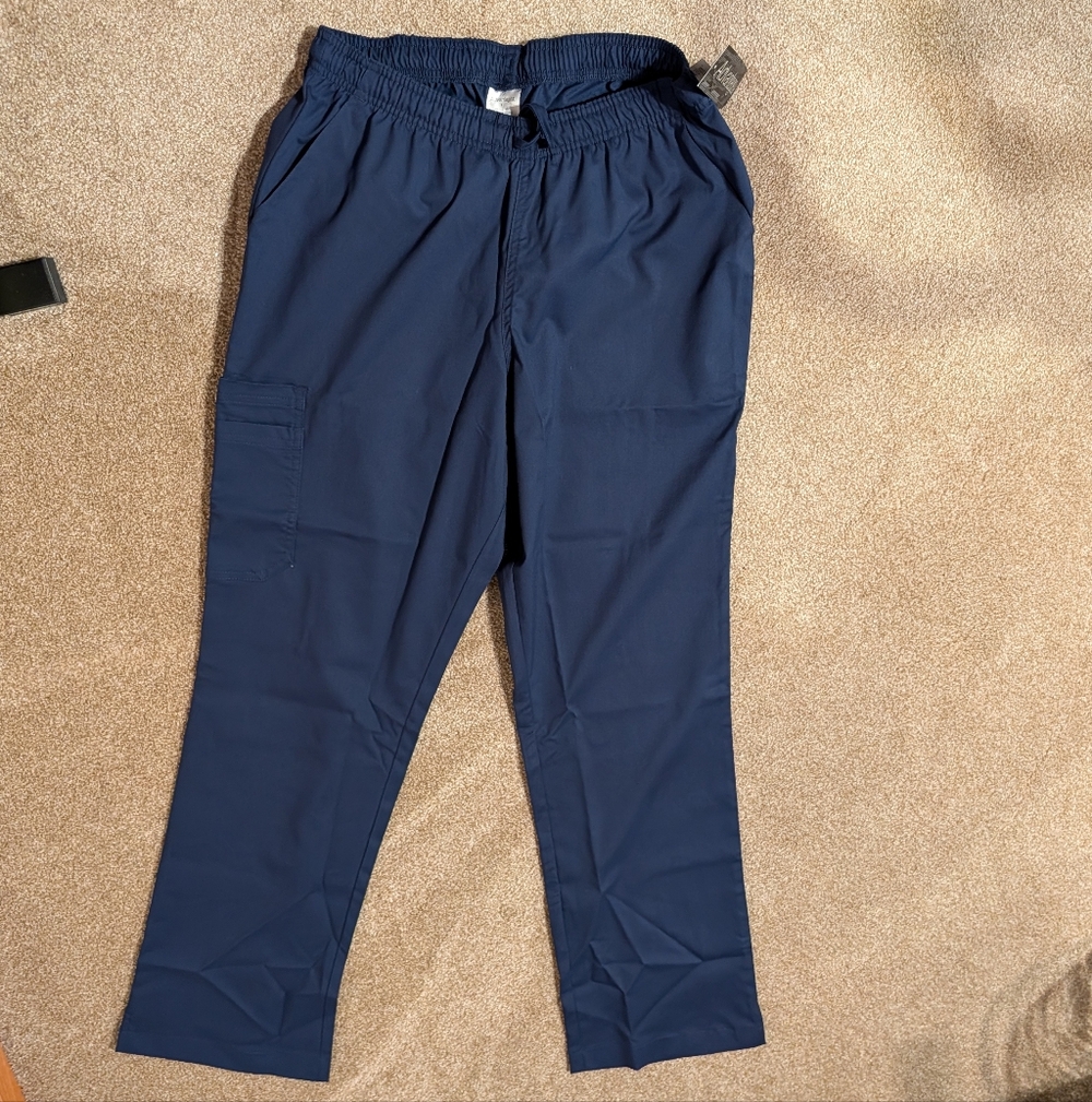 UA Advantage STRETCH Men's 6-Pocket Cargo Scrub Pants Navy Small NWT
